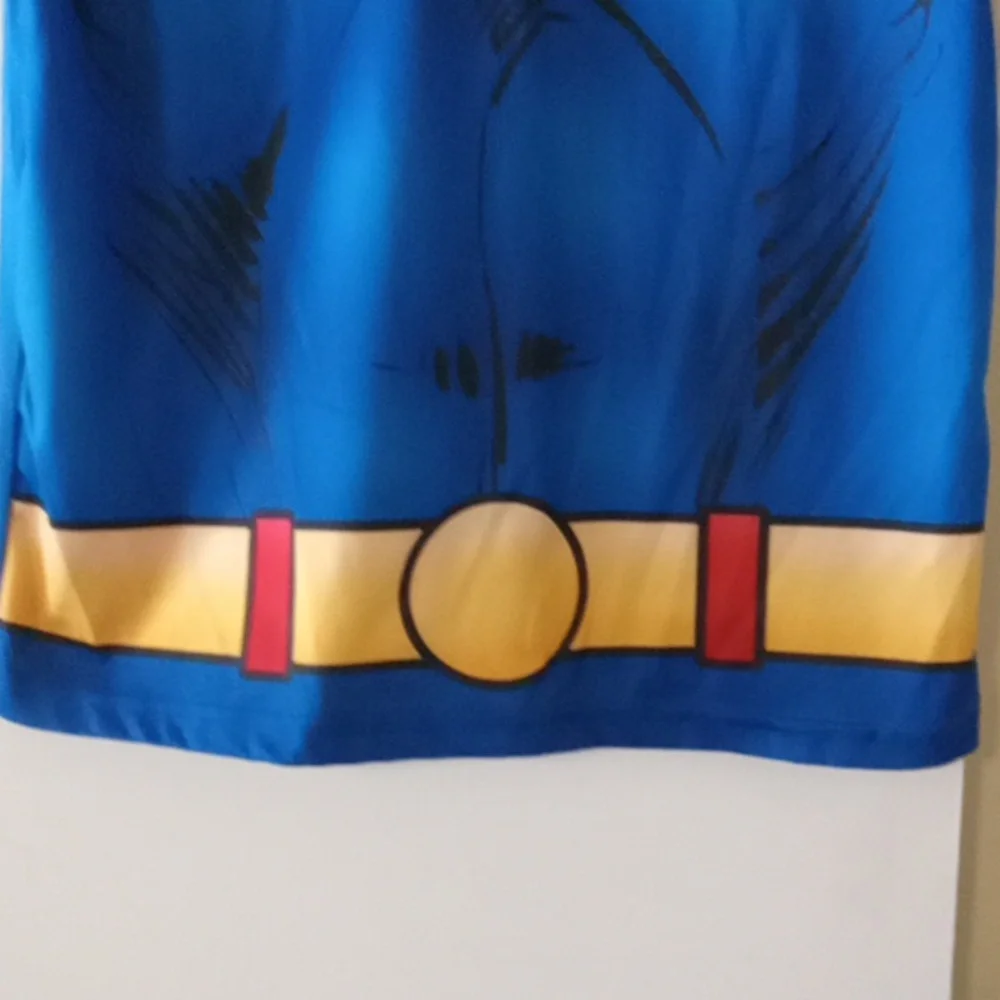 Superman Boy's Short Sleeve Shirt With Matching Red Cape - Picture 5 of 8